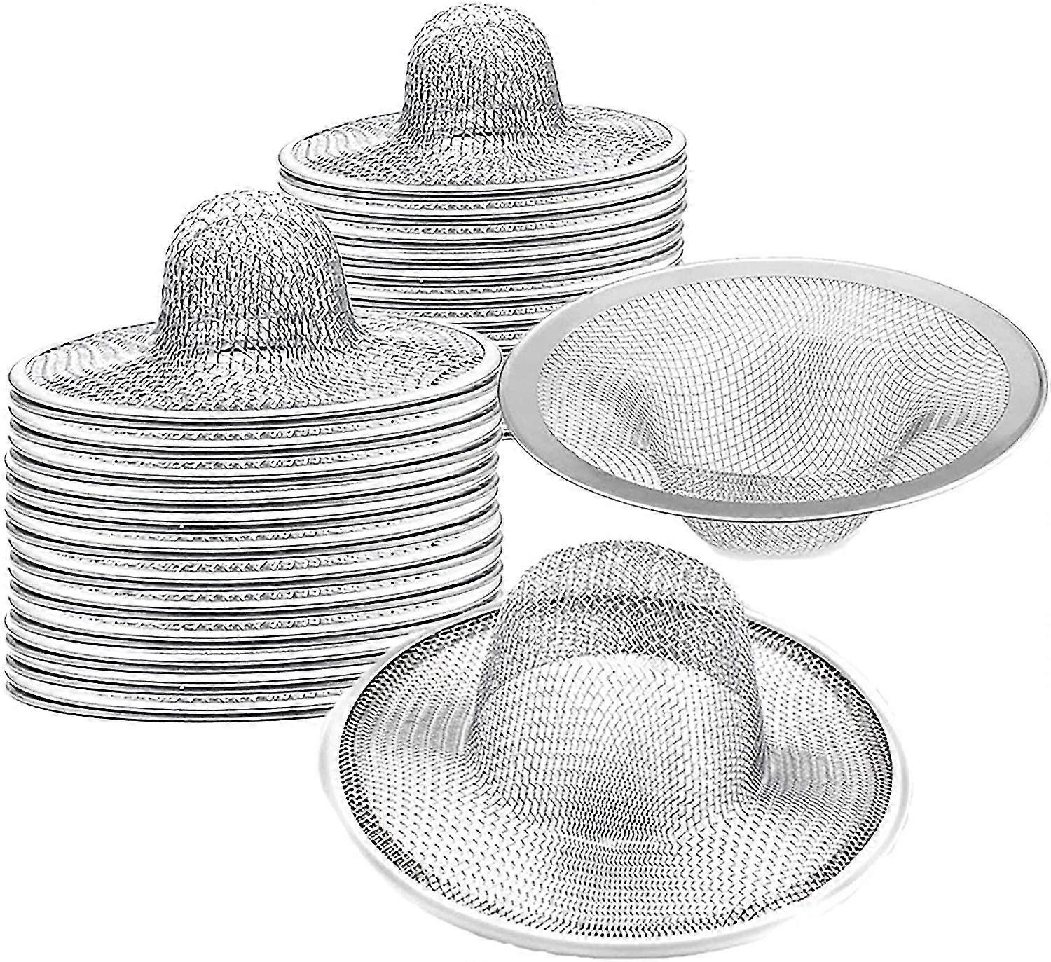 40 stk kraftig rustfritt stål slop kurv filter felle, 2,75 " topp / 1 " mesh metall vask sil, perfekt for kjøkken vask / badekåpe