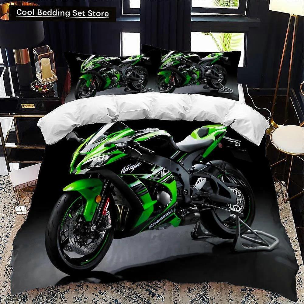 m810 Lençóis Motocicleta Rider Cama Capa de Edredão Conjunto de Calico Tamanho Twin Capa de Edredom Conjunto de Cama Macio Poliéster Colcha Capa Lençóis ggt810