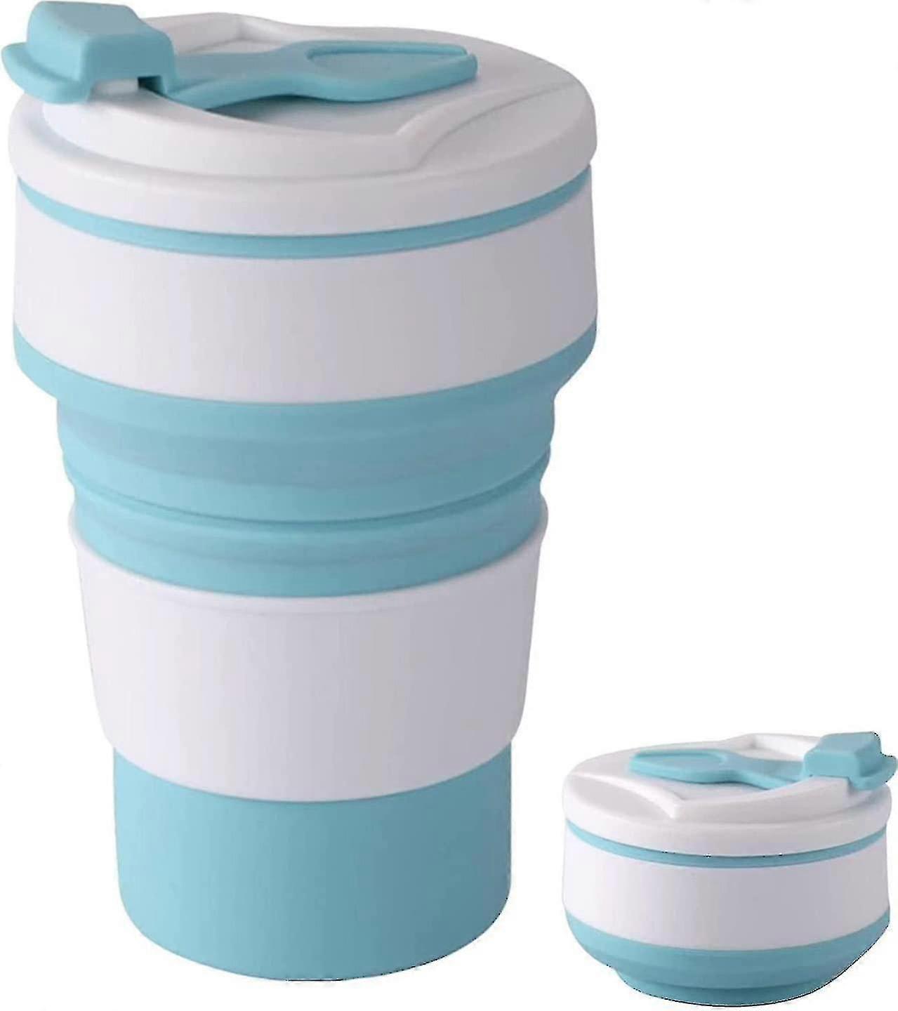 Collapsible Coffee Cup, Portable Foldable Travel Mug, Durable And Reusable Camping Cup, Silicone Foldable Mug With Lid-ZZY