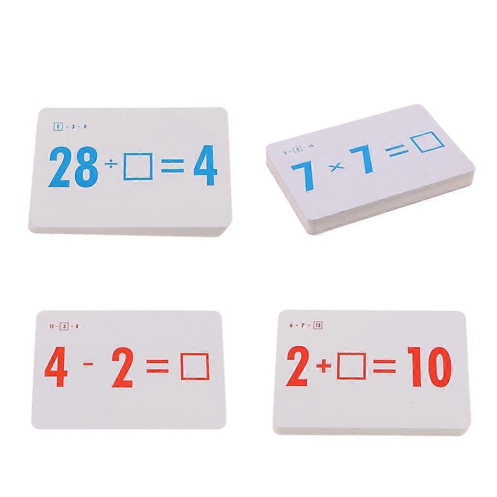 144 Pieces Kids Learning Math Flash Cards For Elementary School Educational Materials