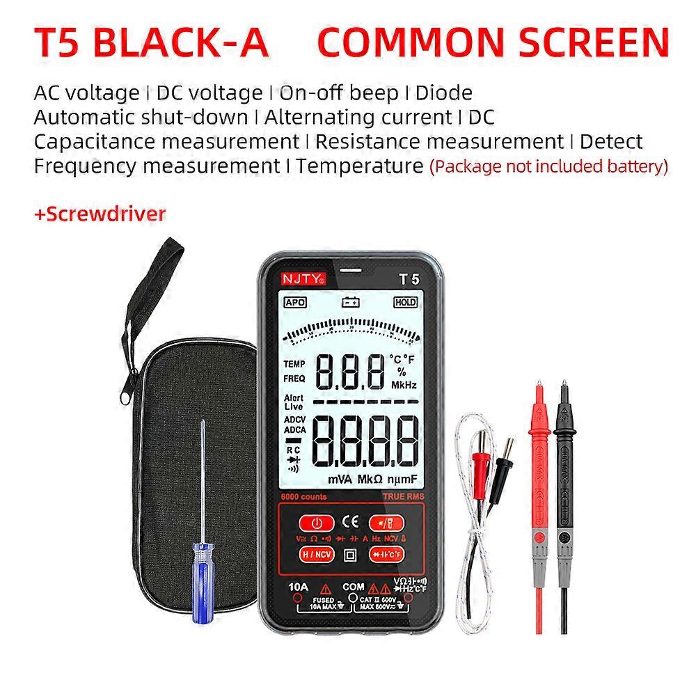 NJTY T5 Smart Multimeter Digital Mini Automotive Profesional Tester True RMS NCV AC DC Voltage Tester Portable Electric Meter T1