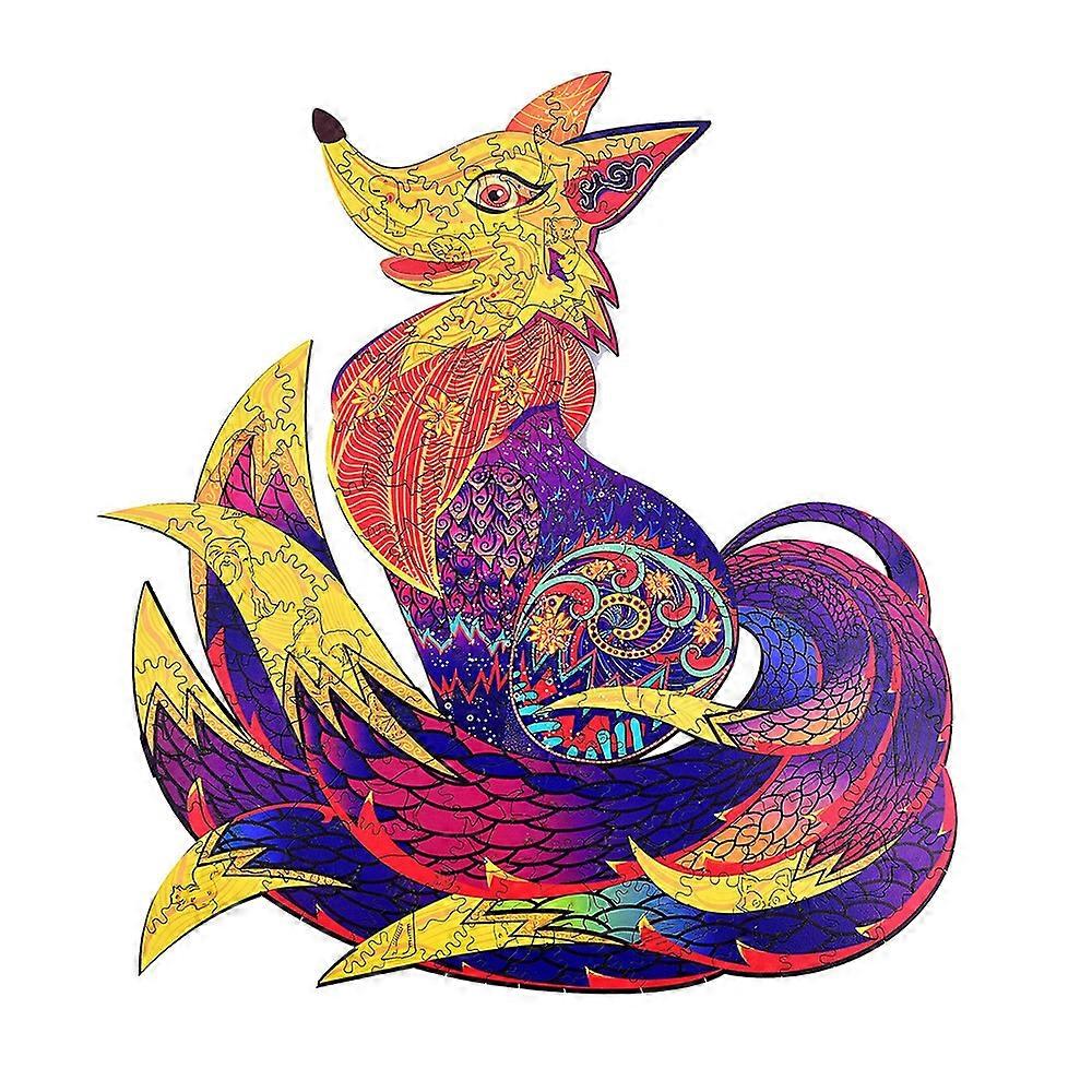 Irregular Wooden Animal Puzzle(Multi-tail Fox)