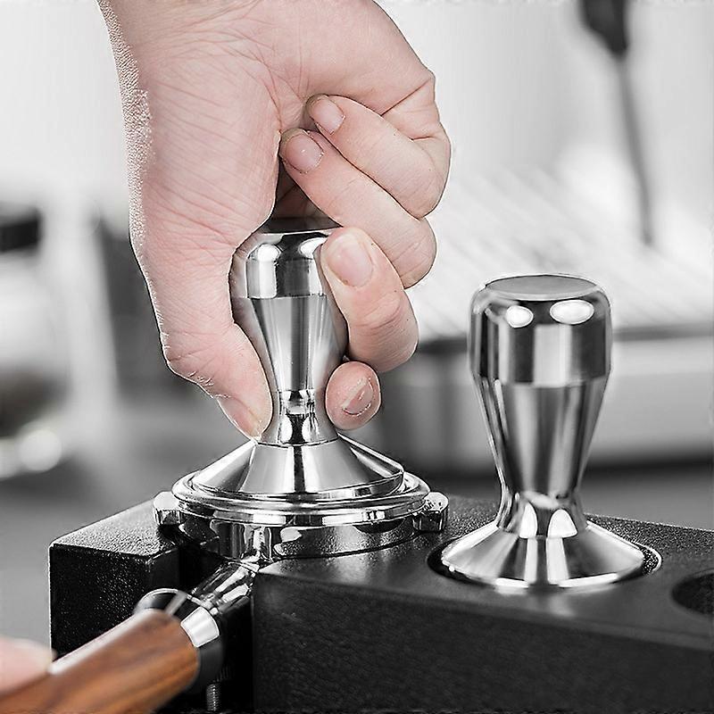 Espresso Coffee Tamper Distributor Barista Tool Stainless Steel Coffee Tamper Flat Base 51/53/58mm Coffee Accessories