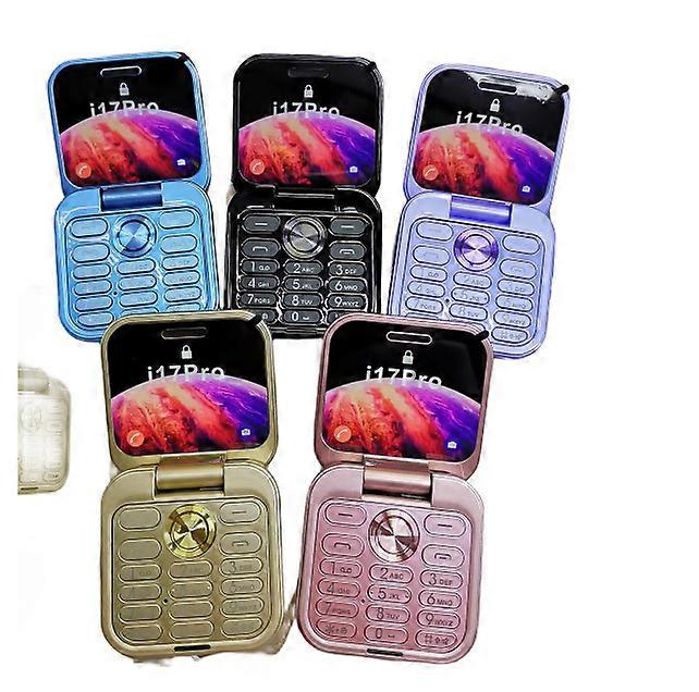 Mini Flip Mobile Phone,FM Radio Voice Blacklist Speed Dial Vibration 2SIM Card Small Display Foldable Phone,Gift for Dad,Mom Elder