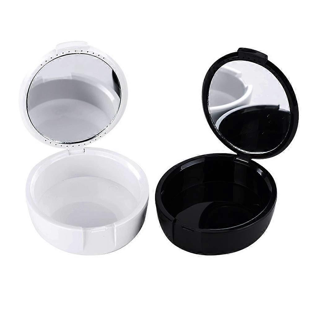 2 Pcs Retainer Case Aligner Tray with Mirror Dental Orthodontic Retainer Case