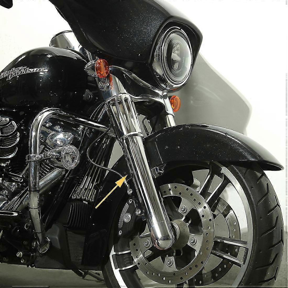 Chrome Cnc רגלי מזלג חלולות חתוכות להארלי Flt סיור אלקטרה סטריט רואד גלייד קינג Flht Flhx Flhr Fltr 2014-up