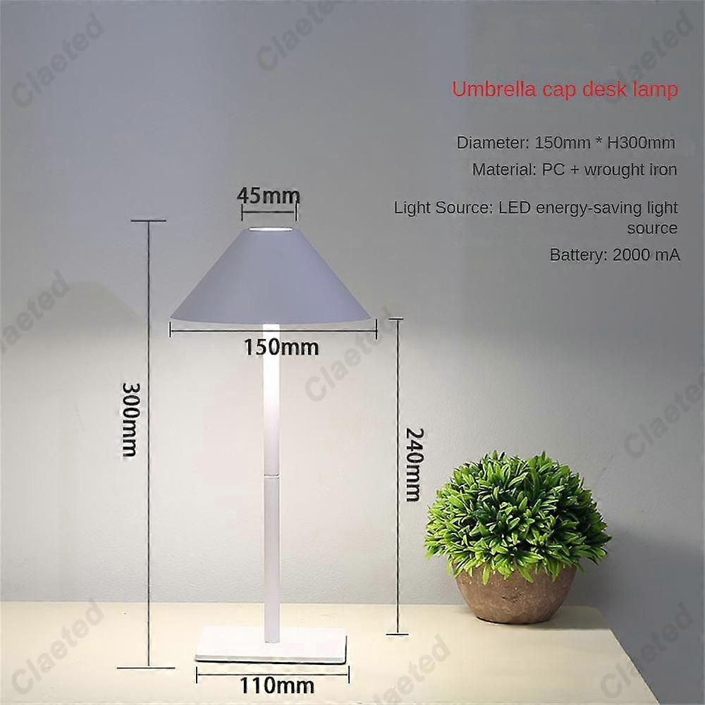 Wireless aste touch LED lamp with USB charging port, creative table lamp, office, restaurant, bar, study, reading