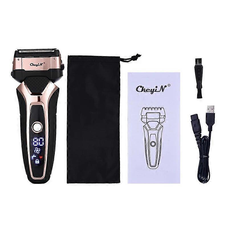 USB Rechargeable Men's Electric Shaver 3D Triple Floating Blade Turbocharged Razor Professional Fast Safe Shaving Machine 45