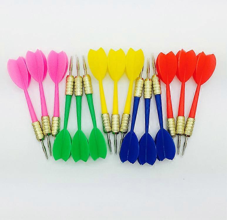 15Pcs Steel Tip Darts Set Multicolor Darts Arrows Plastic Target Darts for Professional Exercises Entertainment