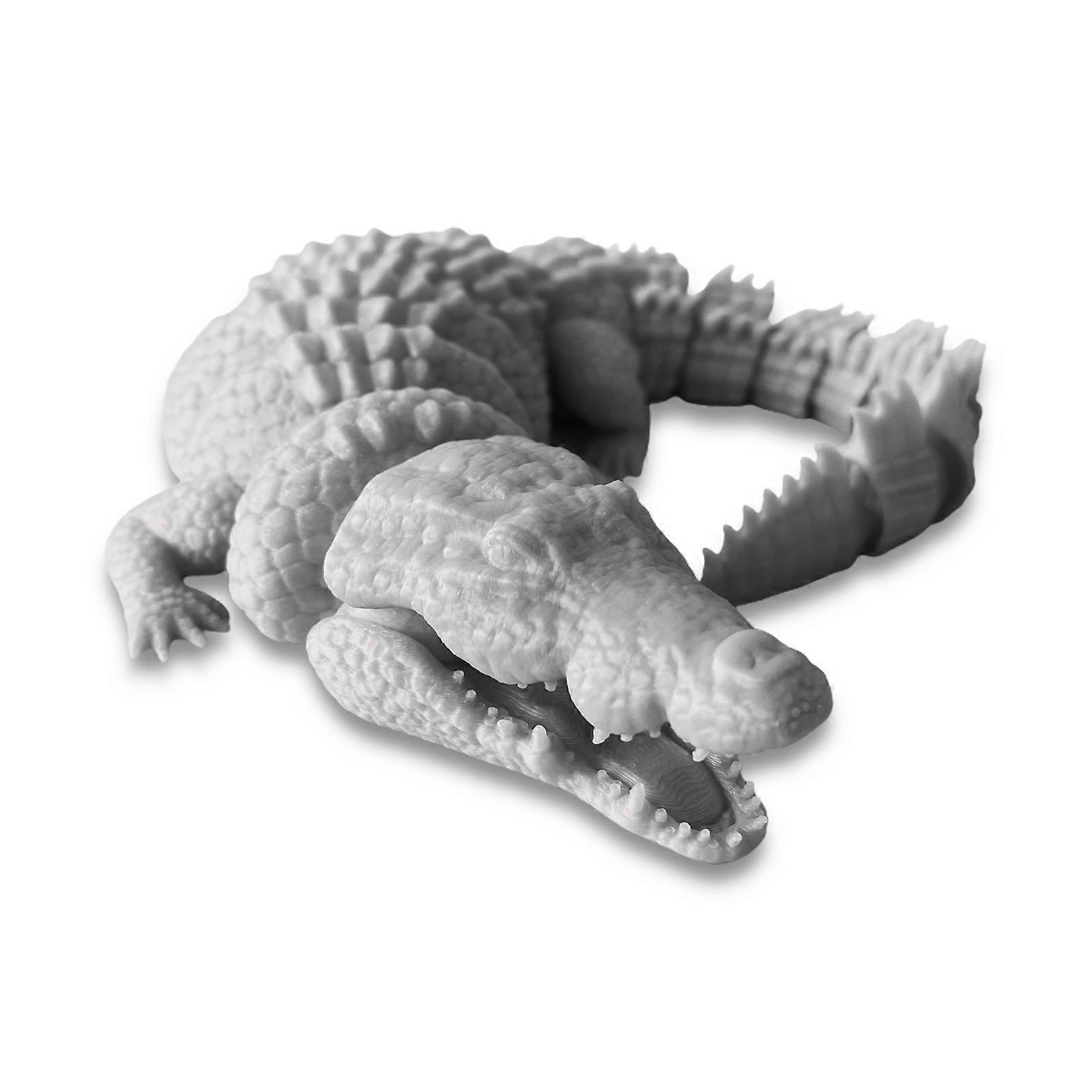 Creative Crocodile Shape Action Figure Decor 3D Print Vivid PLA Action Figure Model for Home