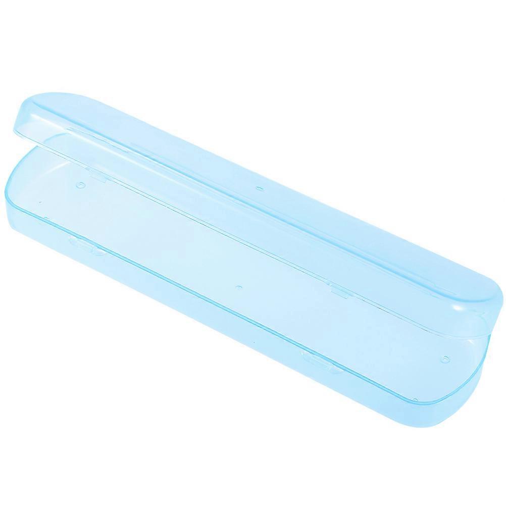 Portable Toothbrush Toothpaste Storage Rectangular Case/Holder/Box for Traveling Camping (Blue)