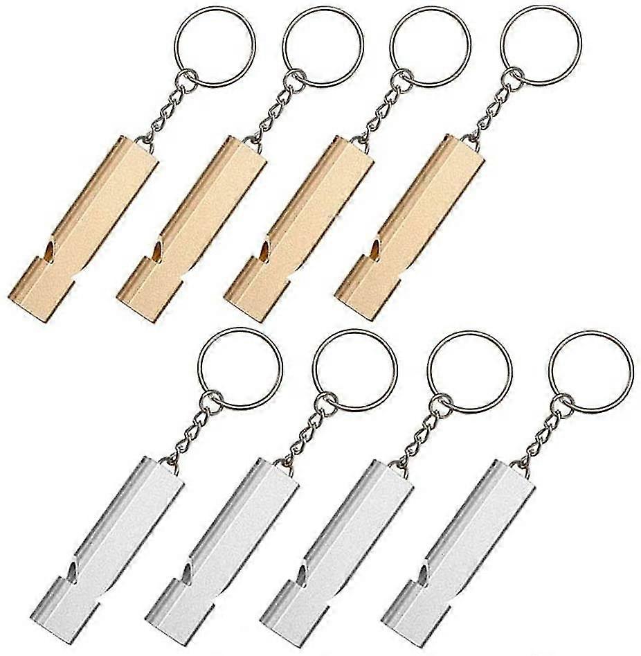 8 Pieces Emergency Whistle,emergency Survival Whistle,whistle Keyring,referee Whistle