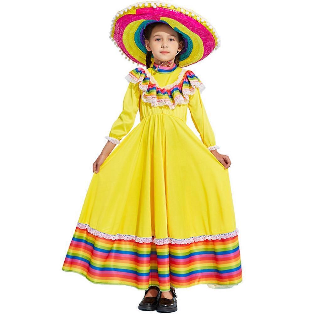 Girls Dress Mexican Style Costume Traditional Jalisco Dresses