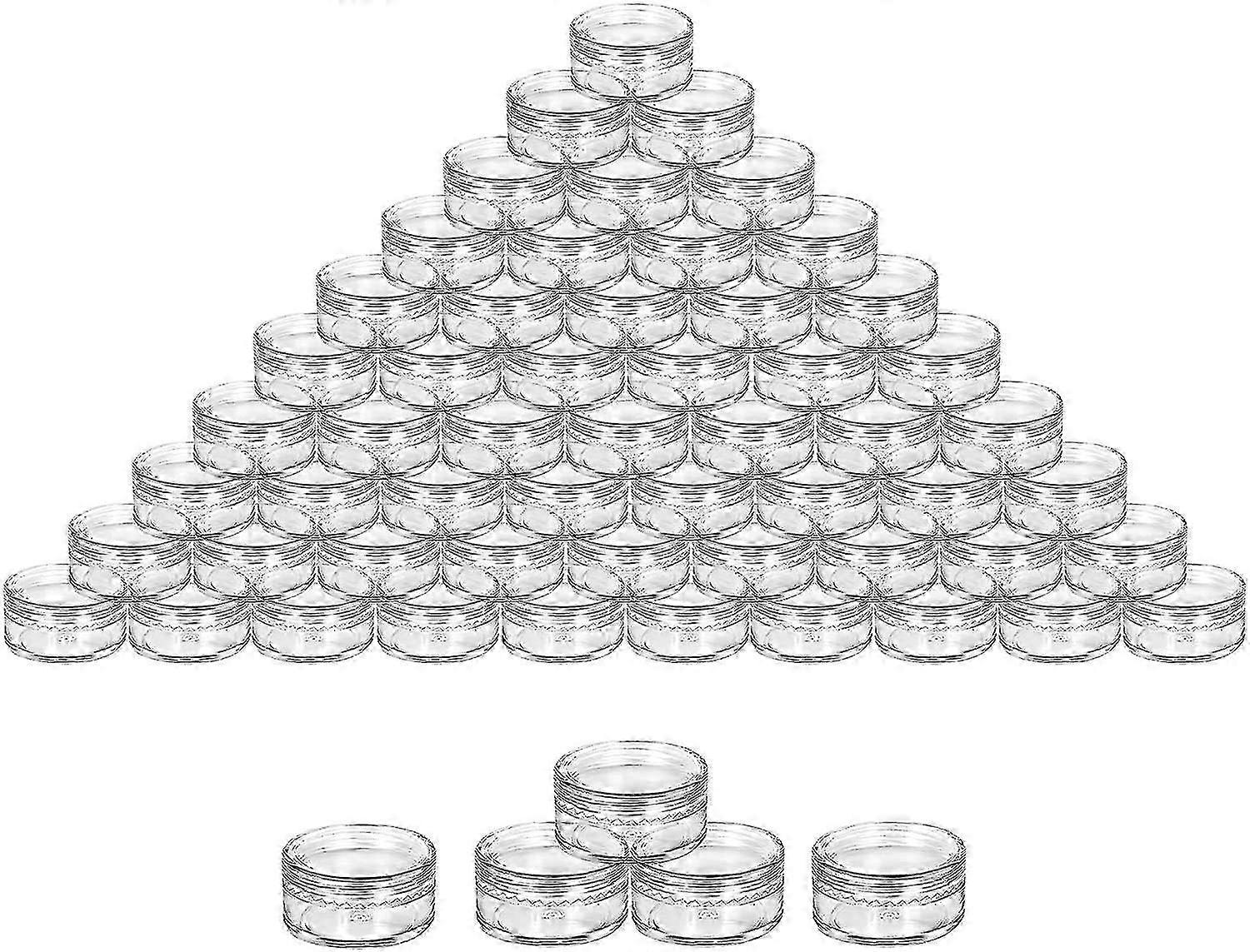 50 X Creme Dose Transparente Nail Art Gläser 5 ml Leerer Behälter