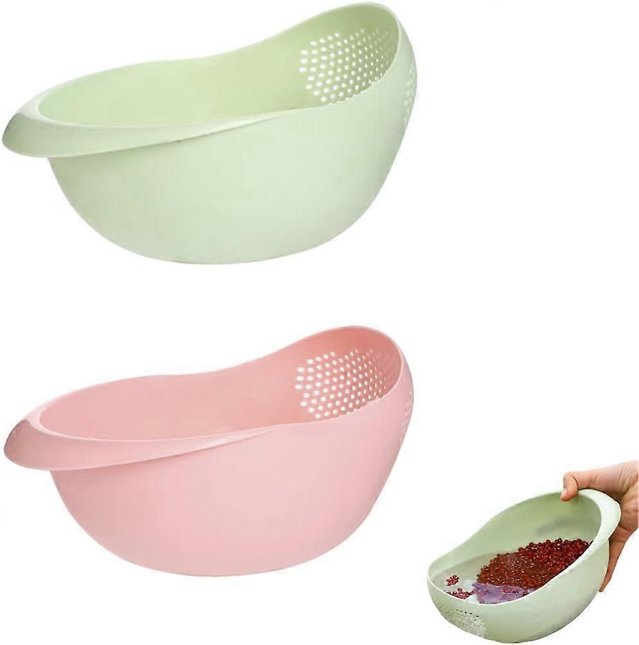 2-Piece Rice Colander - Multifunctional for Cleaning and Filtering