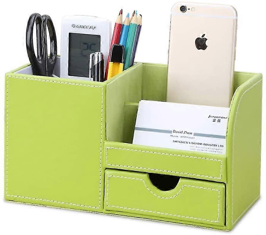 4 Multi-functional Compartments Desktop Organizer (green)