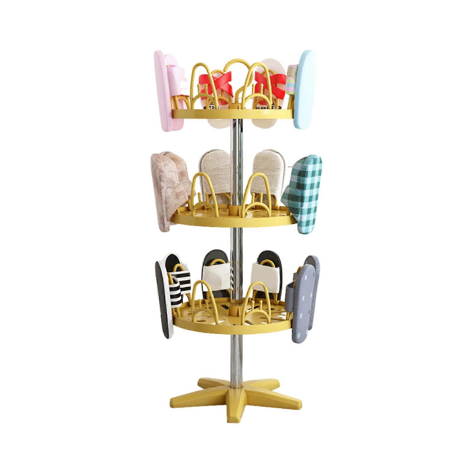 2023 New Multi-layer Floor Standing Slipper Hat Coat Clothes Rack Shoe Racks Clothing Drying Rack