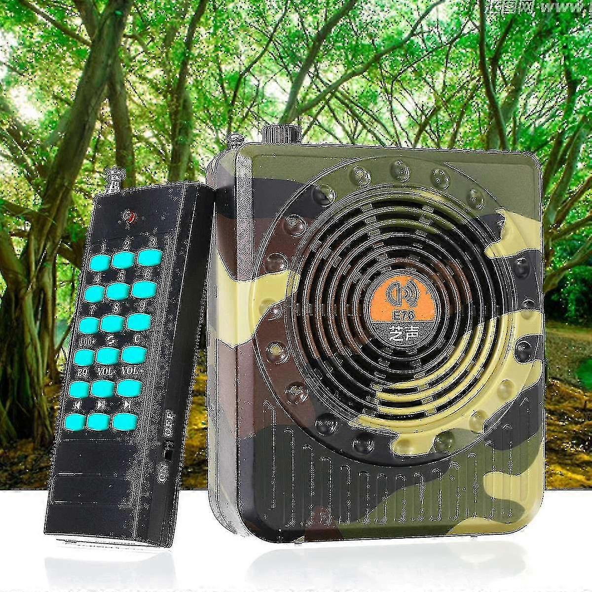 Camuflaje control remoto Bird Pager Altavoz para caza y fm radio Reproductor de mp3