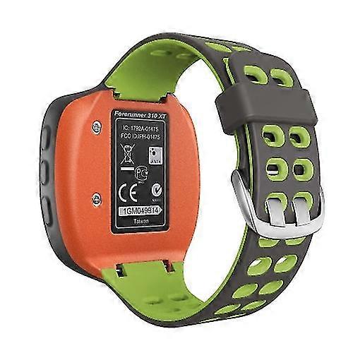 For Garmin Forerunner 310xt Two-color Silicone Watch Band UUMT