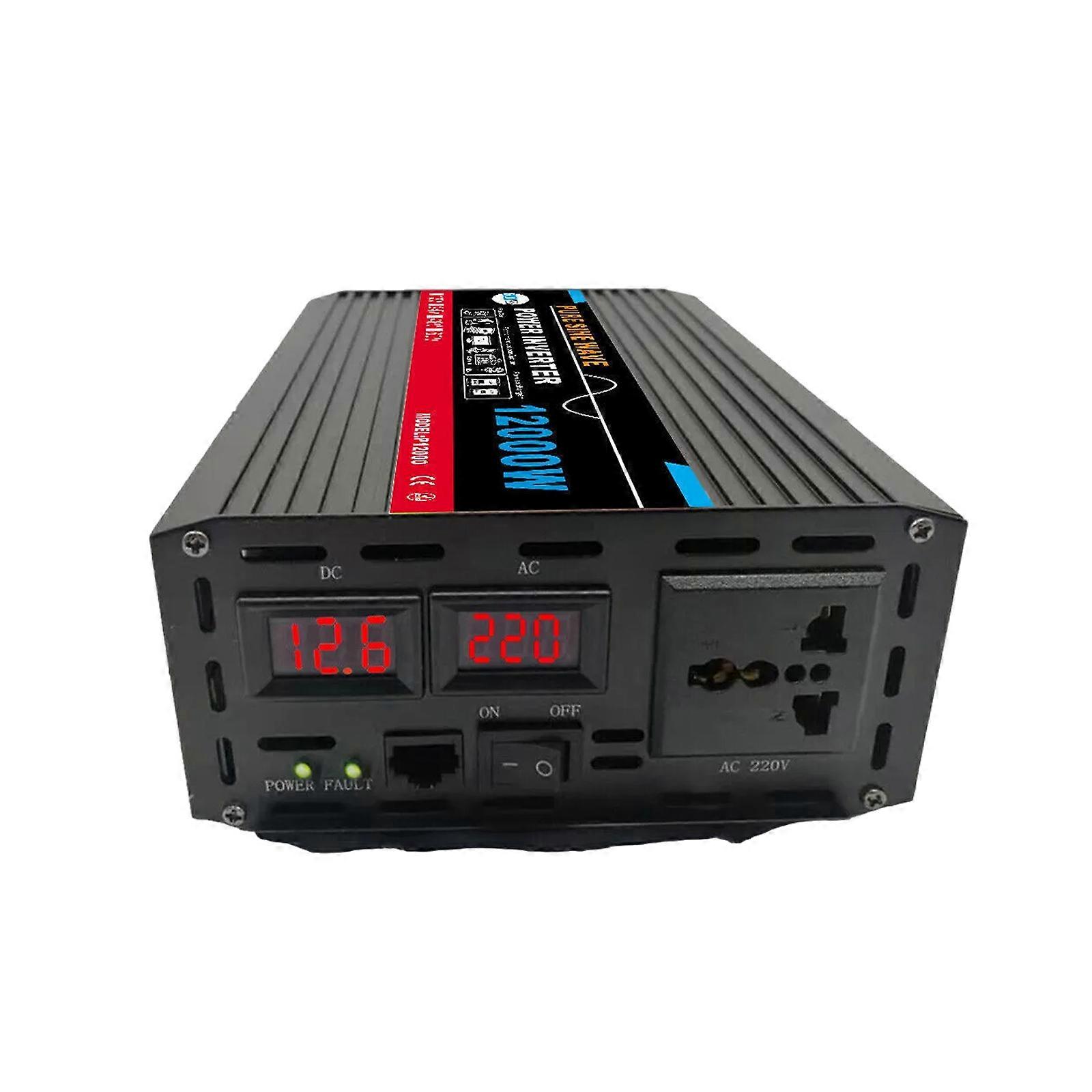 12000 واط موجة جيبية نقية محول الطاقة تيار مستمر 12 فولت 24 فولت إلى محول الجهد AC220V 50 هرتز