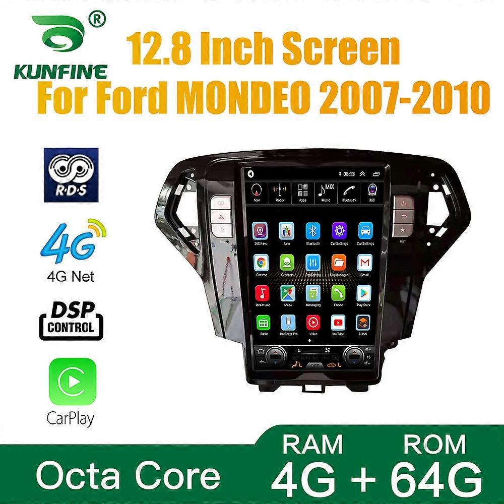 Tesla Screen Octa Core 4GB RAM 64GB ROM Android 10.0 Car DVD GPS Player Deckless Car Stereo For FORD MONDEO 2007-2010