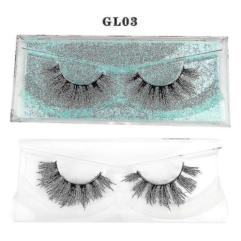 Gl03# 3pcs False Eyelashes Natural Dimensional False Eyelashes