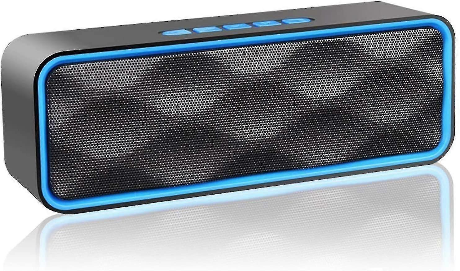 Portable Bluetooth Speaker, Wireless Speaker, Bluetooth 5.0 Subwoofer 18 * 4.3 * 6.3cm