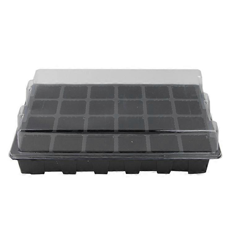2-Set Garden Propagator Set, Seed Tray Kits with 24-Cell, Seed Starter Tray with Dome and Base(24-Cell Per Tray)