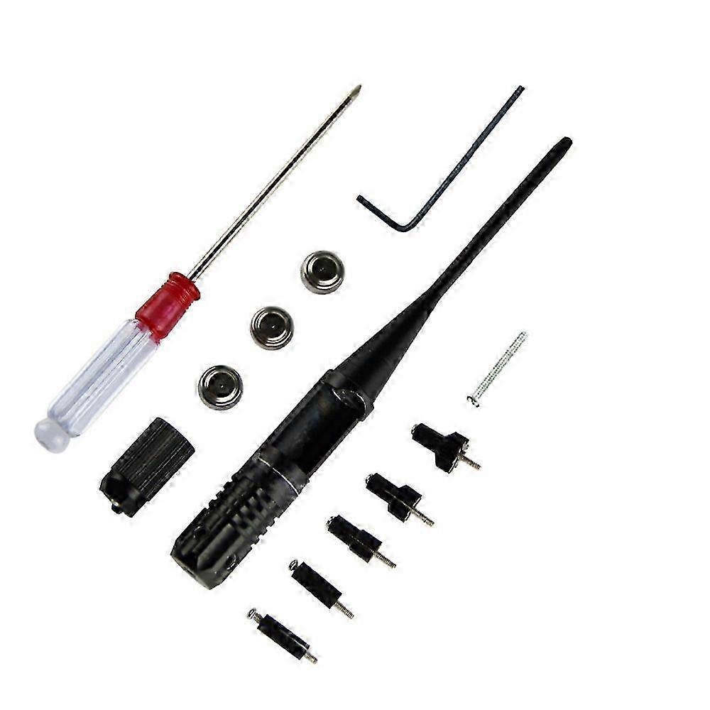 Red Laser Bore Sighter Collimator Kit Adjustable Adapters Rifles With Box Carry
