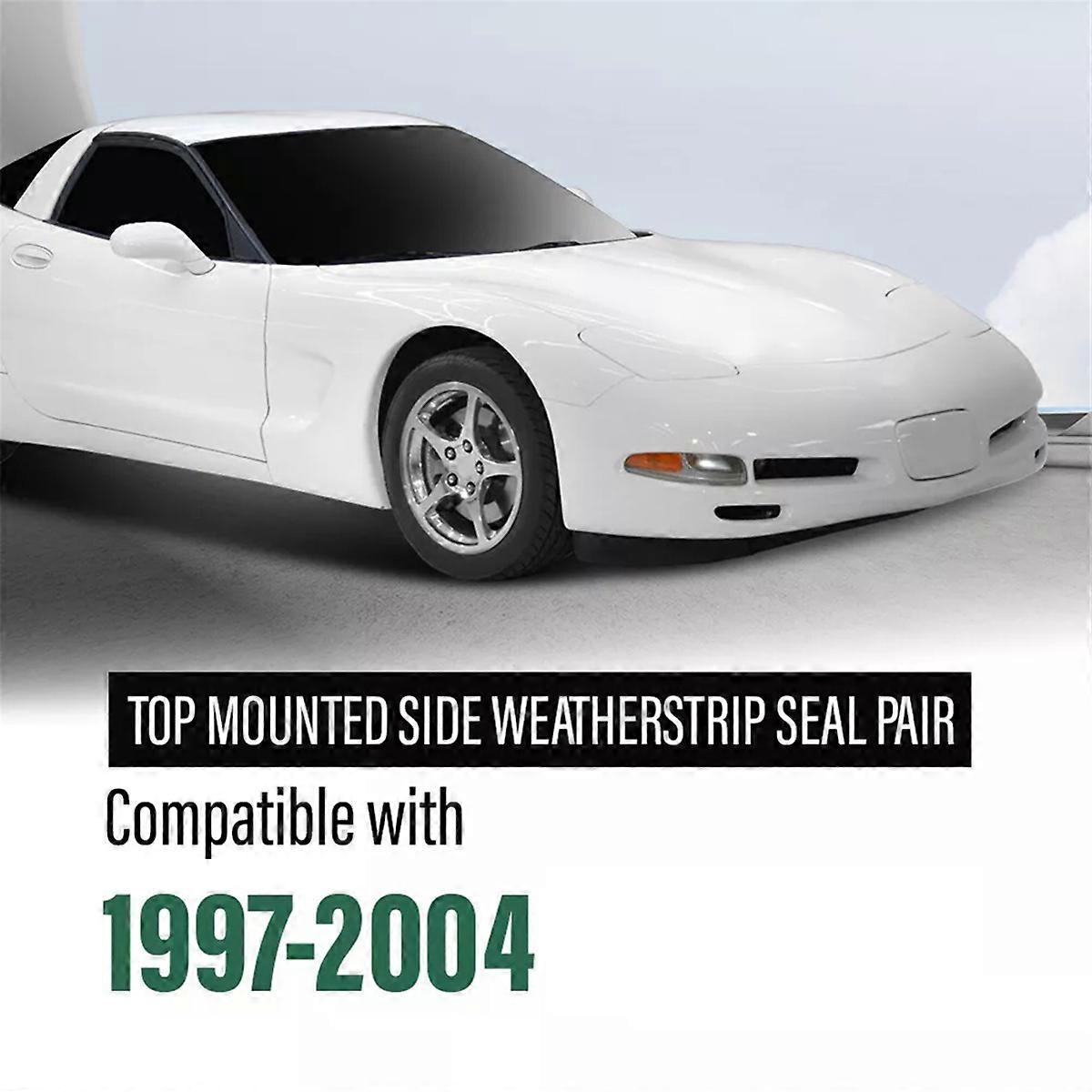 Front & Rear Top Mounted Side Weatherstrip Seal 10313370 10313371 Fit for 1997-2004