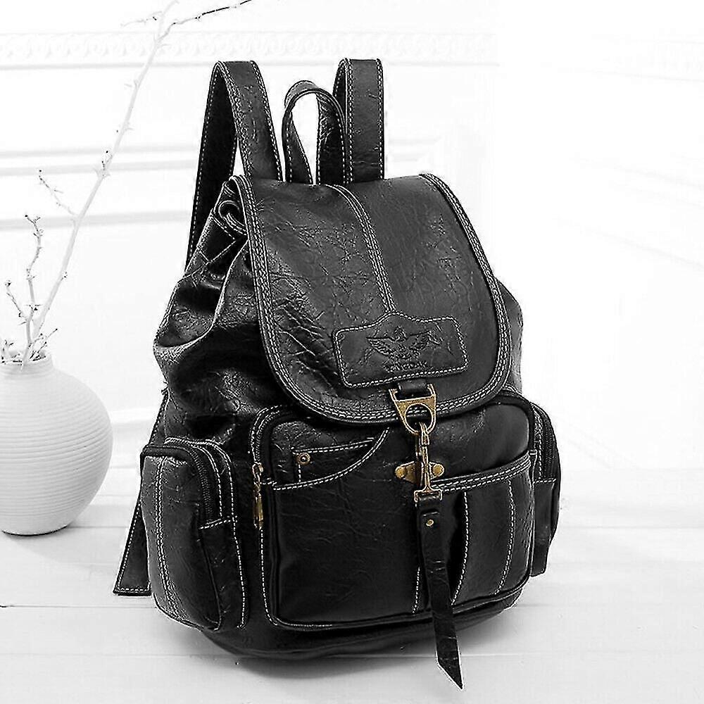 Kvinnor Läder Ryggsäck Axelväska Stöldskydd Handväska Flicka Casual Satchel Skola-Bra
