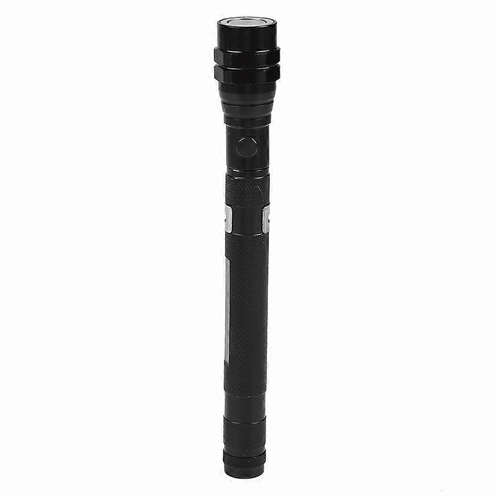 Multi function Mini Flexible Telescopic LED Flashlight Rotatable Torch with Magnetic End(Black)