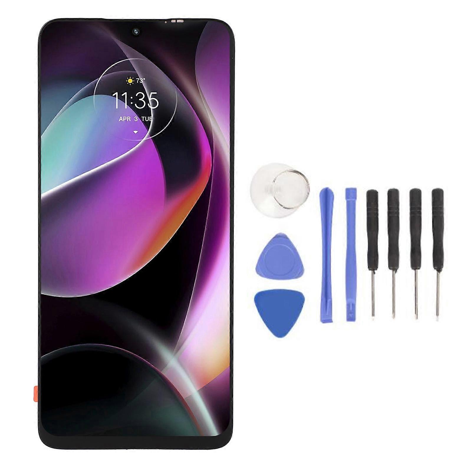 6.5in Screen for Moto G 5G 2022 XT2213 XT2213‑3 XT2213DL LCD Display Touch Screen Digitizer Assembly Replacement with Fingerprint Function