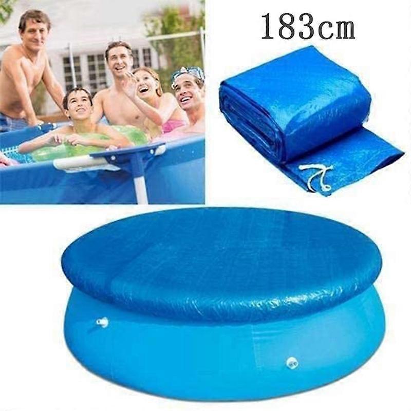 Solar Pool Cover For Round Frame Pools, High Quality Anti-Uv Woven Cloth Keeps Pool Water Clear, Protects From Dust And Debris, 8 Ft Durable And Safe