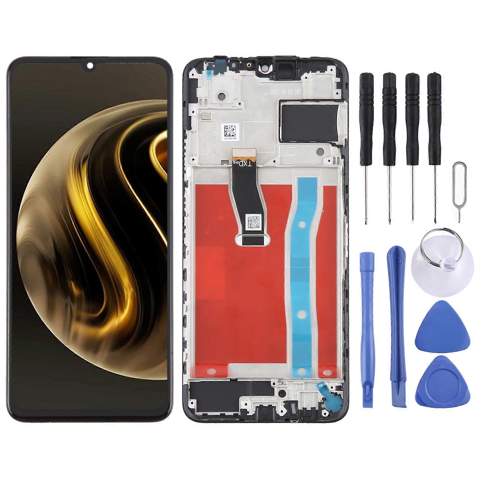 For Huawei Nova Y72 COMPATIBLE LCD Screen Digitizer Full Assembly with Frame (Black)