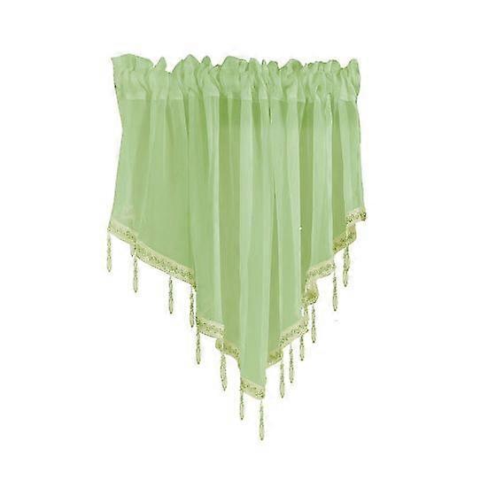 Solid Color Triangle Shape Kitchen Short Curtain Window Valance Drape Home Decor