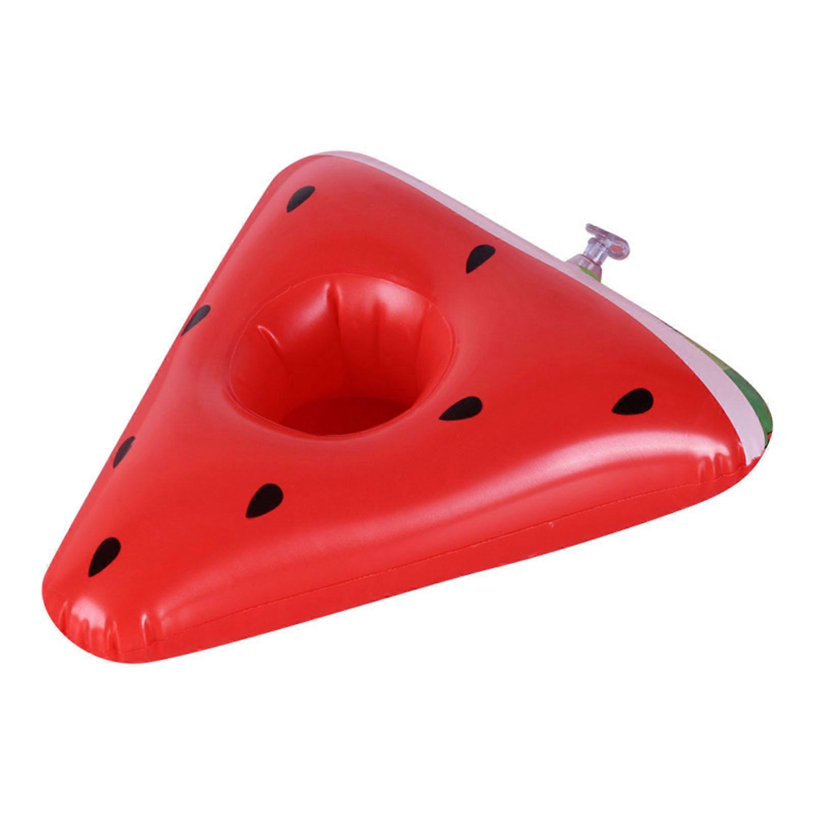 Inflatable Drink Holder for Pool with Fun Watermelon and Pizza Shapes