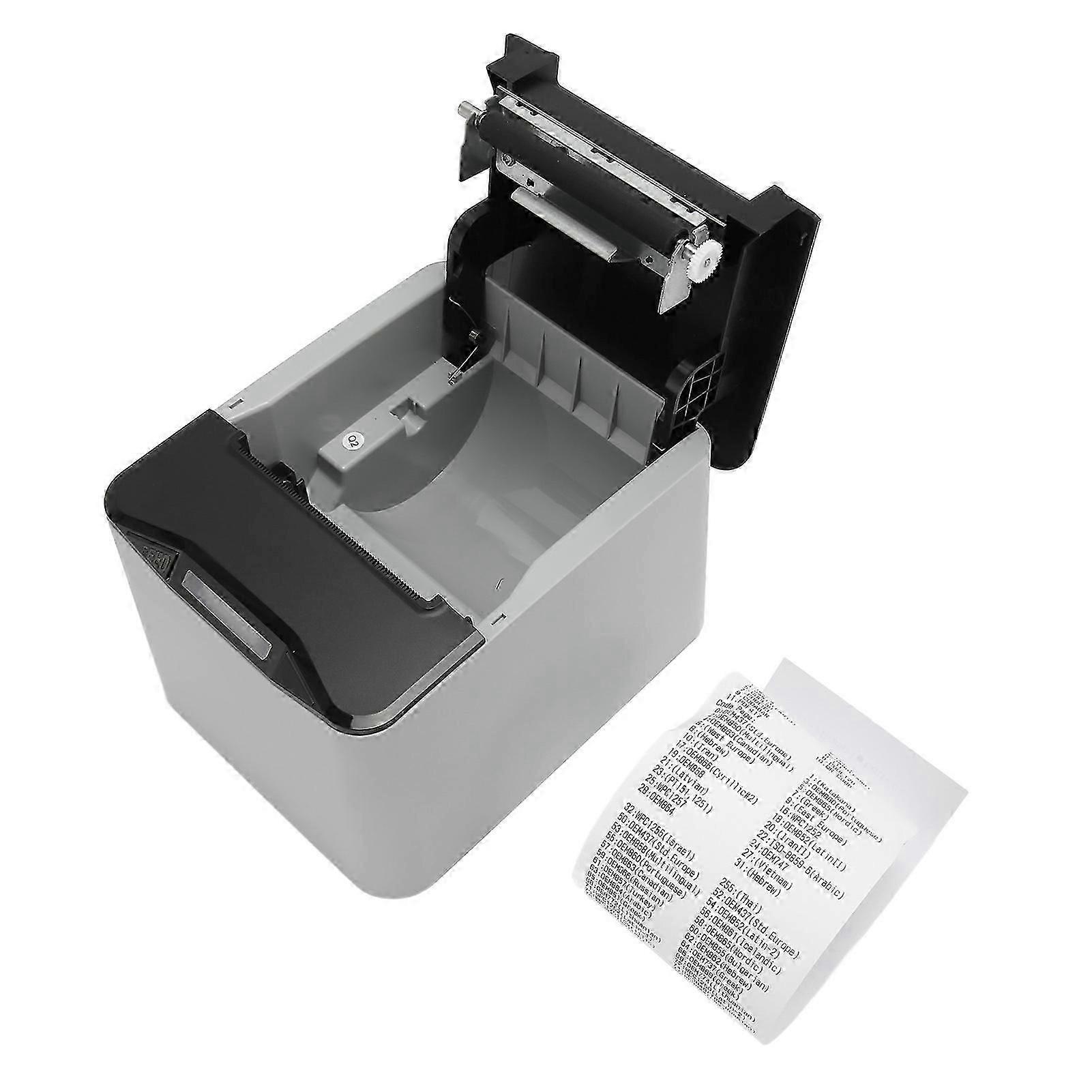 80mm Thermal Printer 220 To 300mm/s 80mm Width Usb Lan Interface Esc Pos Compatible Shipping Label Printer 100240v Au Plug