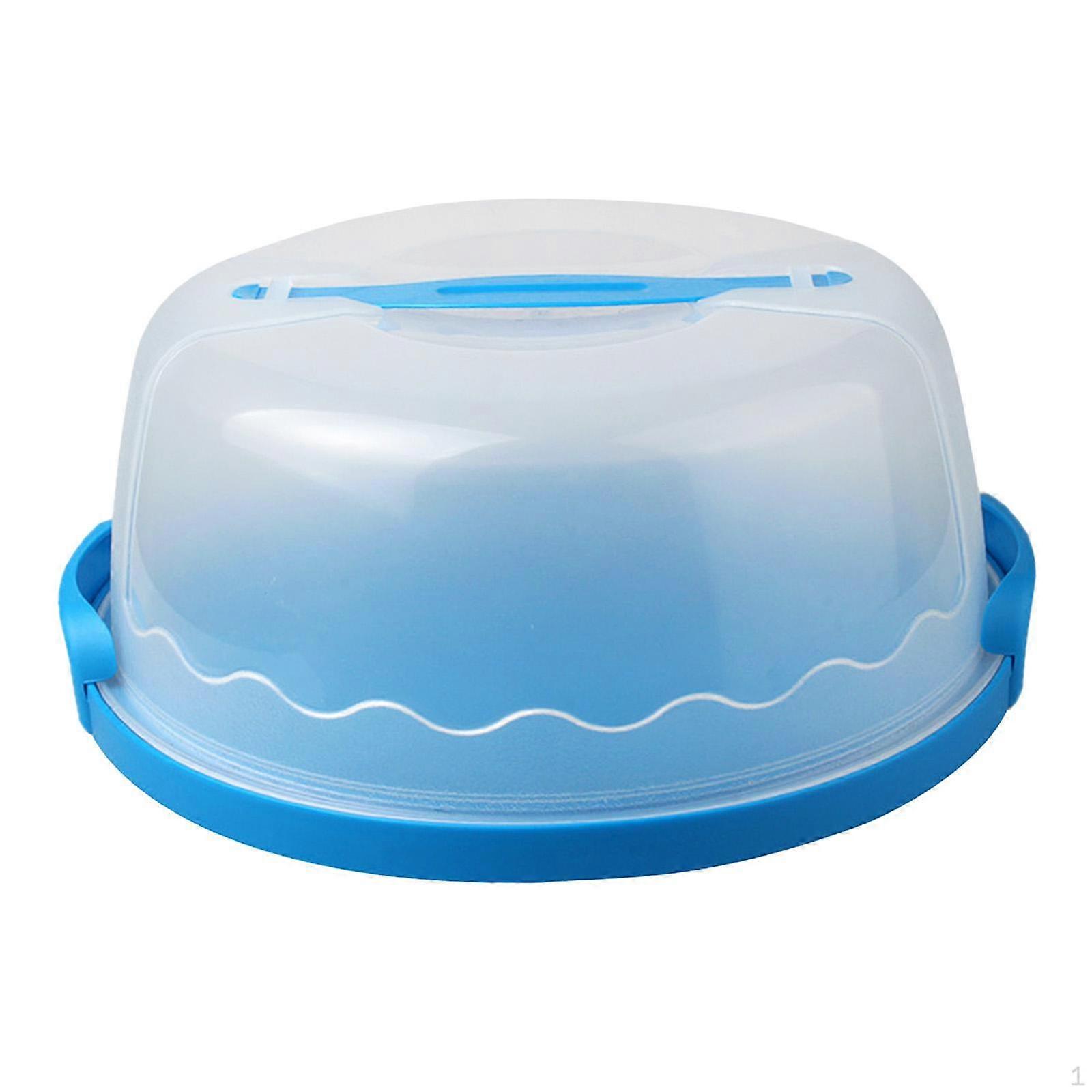 Cake Carrier Keeper Stand Fits 10” Cakes Two Secure Side Closures Holder Tray with Cover