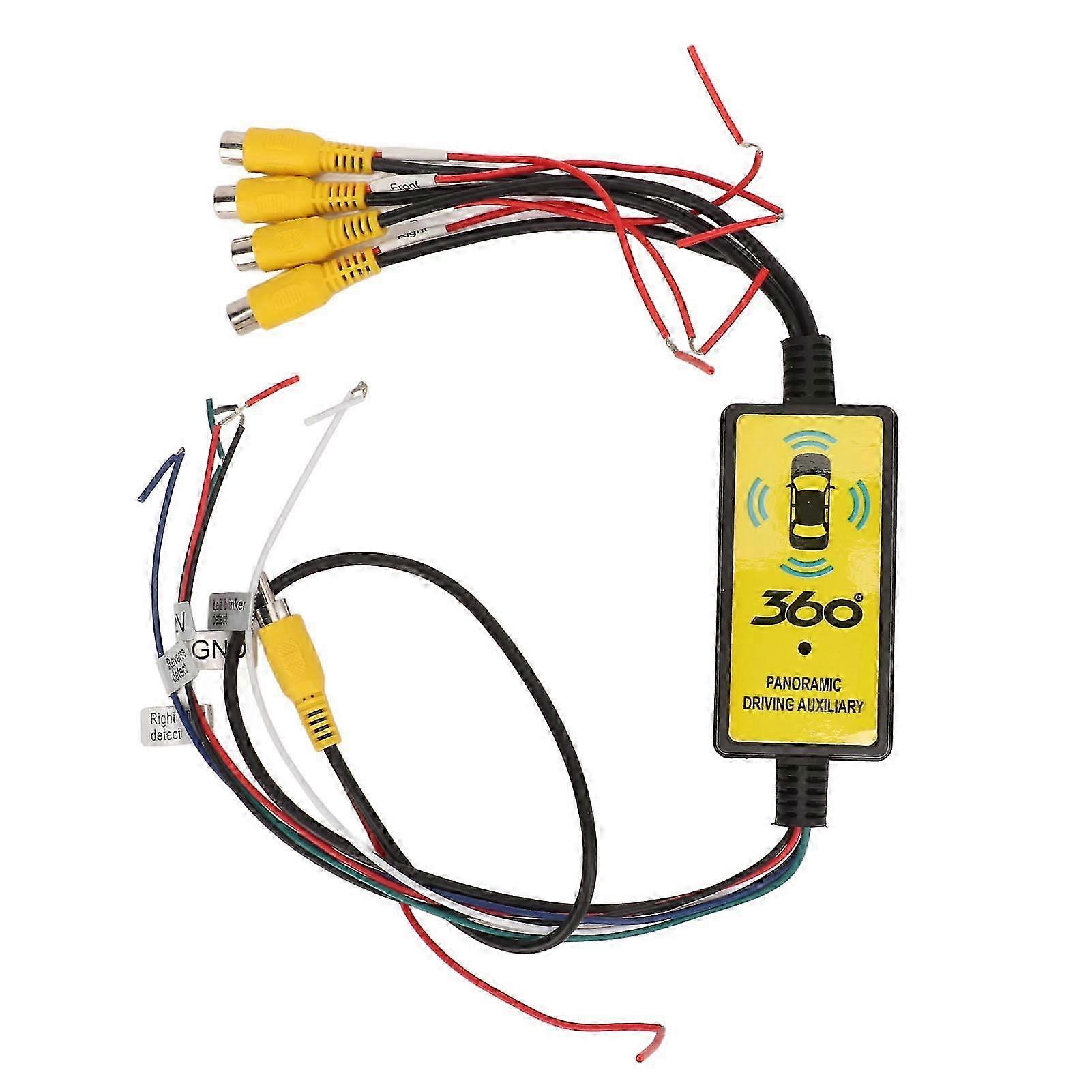 Car Backup Camera Splitter Switch 4 Input 1 Output Intelligent Car Video Switcher Converter with Remote Control f26