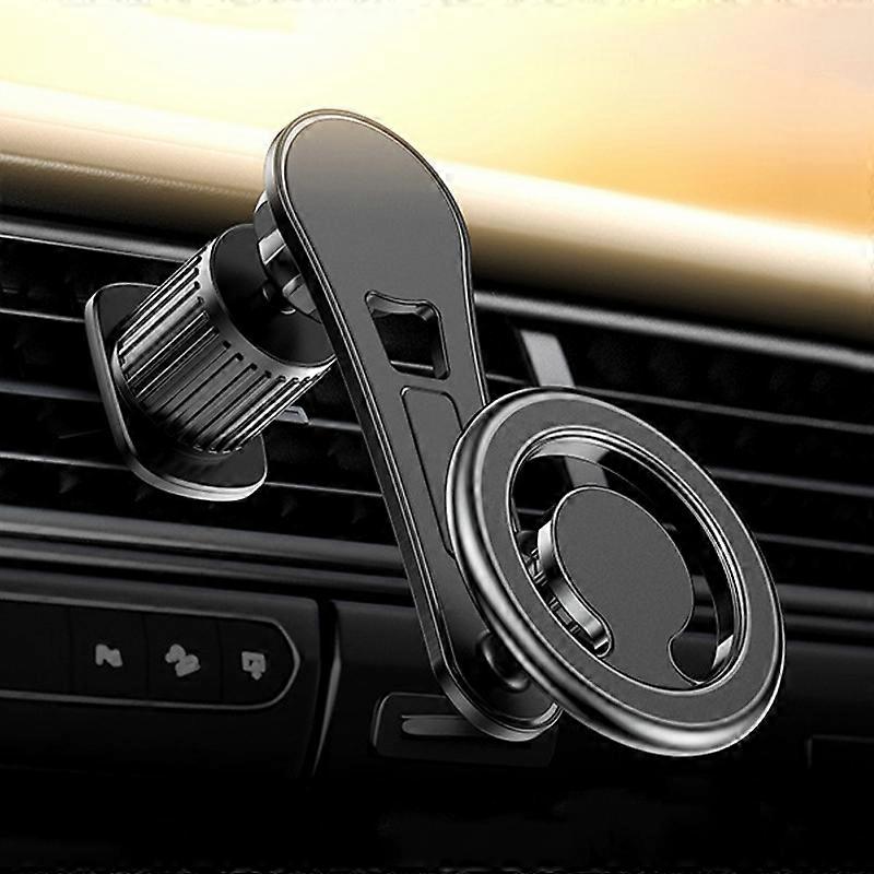 D19 Car Magnetic Mobile Phone Holder Rotatable Metal Navigation Bracket, Spec: Extended (Black) D19 Extended (Black)