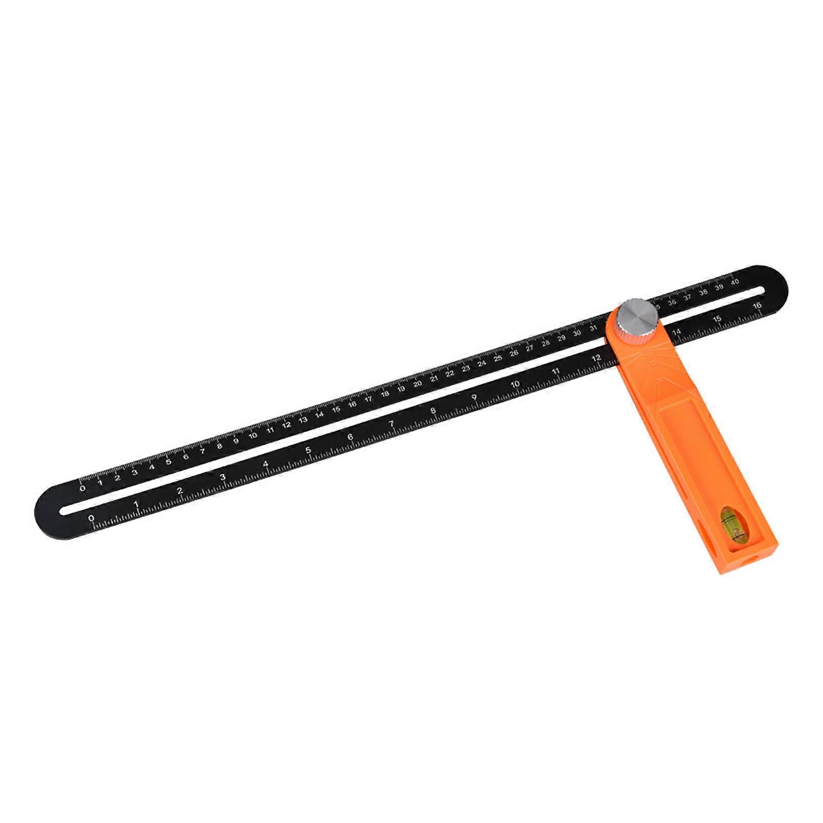Sliding T-Bevel Gauges Measuring Tool Level Tool T-bevel Ruler Protractors with Bubble  40cm