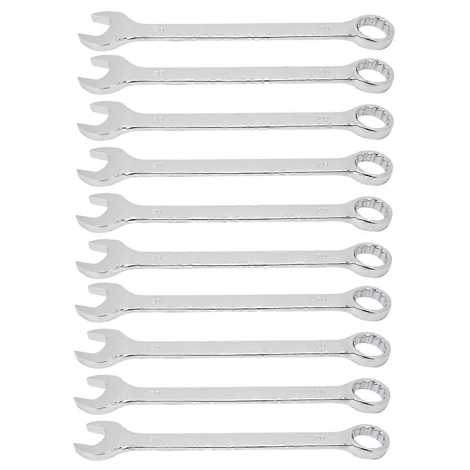 10pcs 20mm מפתח ברגים כרום פלדת ונדיום ראש כפול מפתח ברגים