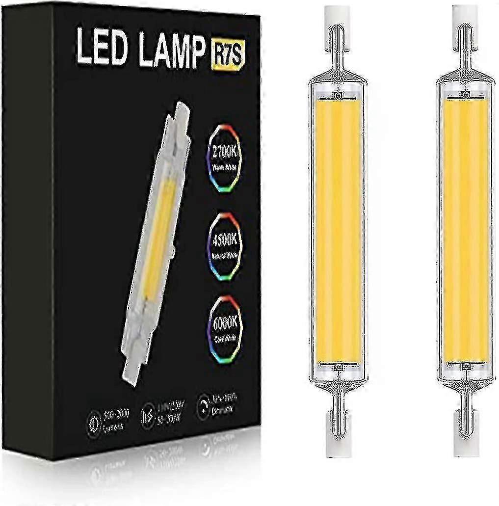 Kryc R7s LED light, R7s LED bulb 118mm dimmable 40W instead of 400W halogen light, 360 beam angle, no flicker, 220V-240V (ne) JR2025032600981