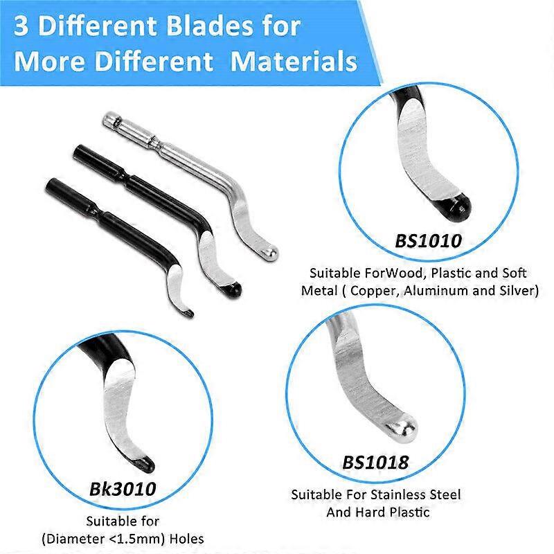 Deburring Cutters Set For Smooth Manual Hand Operation, High-Speed Steel Rotary Deburr Blades Ensuring Complete Coverage Of The 360° Tube Edge,