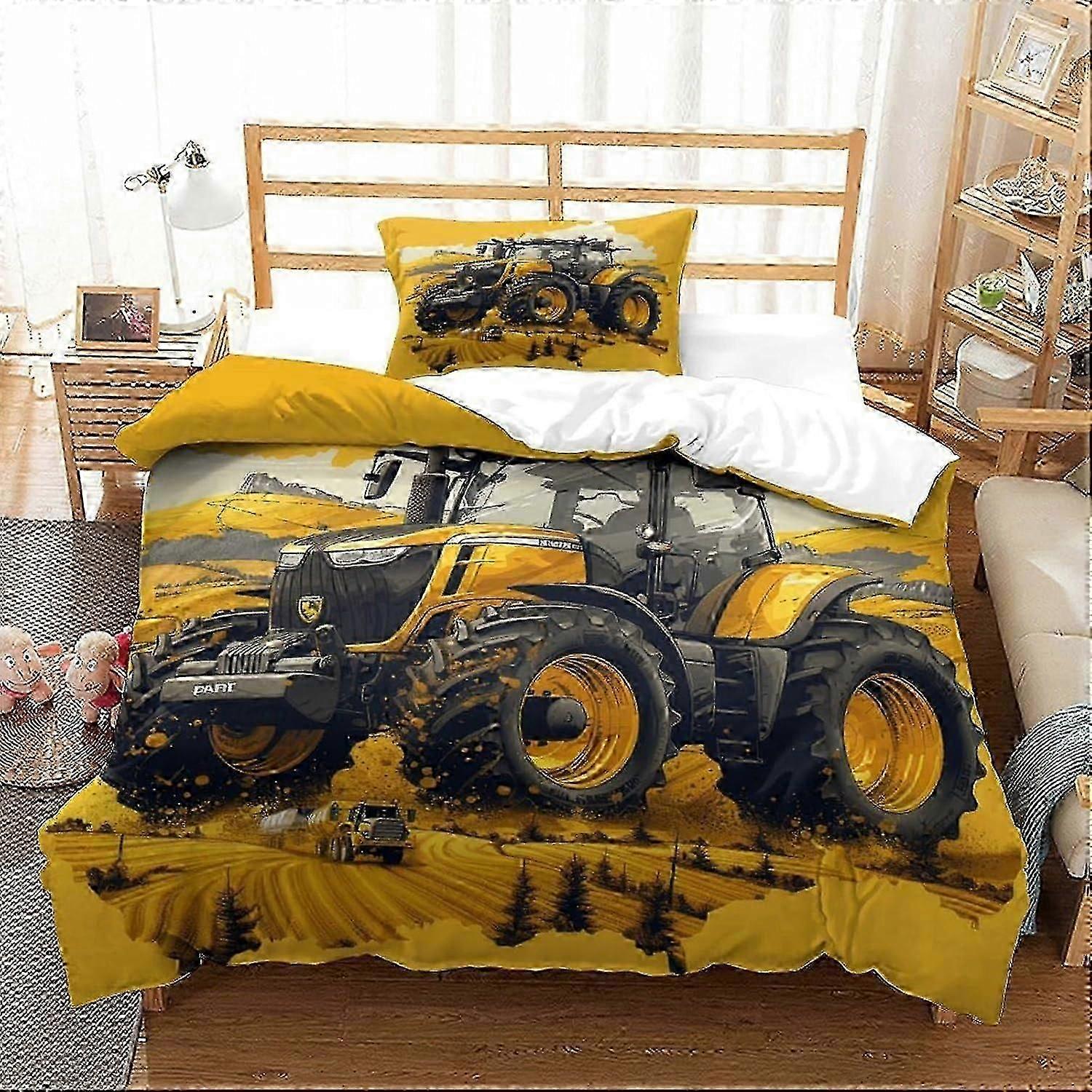 J2282 Bed Sheets Tractor 3D Printed Cover Set Bedding Gamepad Bedding Video Bedding Set for Kids Teens Boys Gaming Bedding Sets Size Bed Sheets BBA228