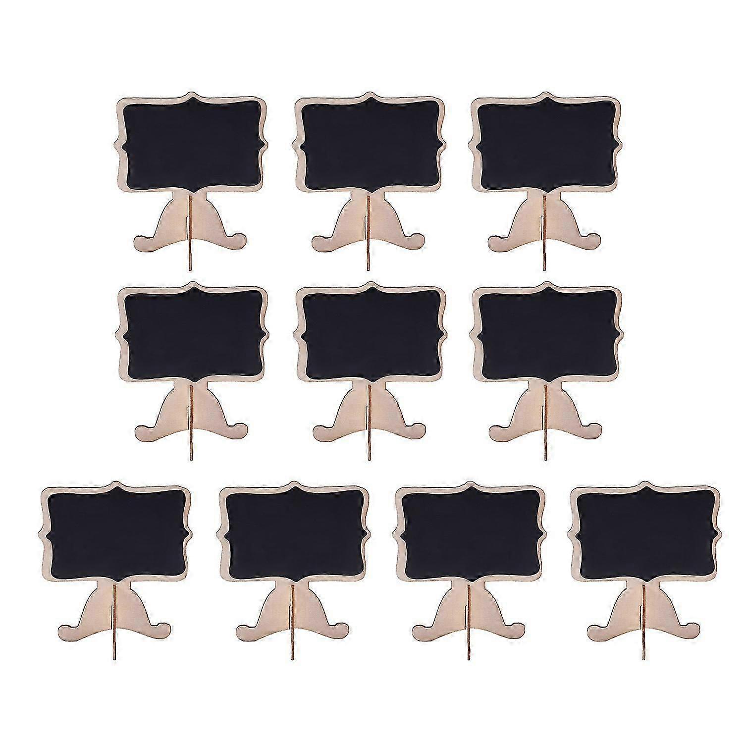 10 Pcs Mini Wooden Small Wedding Blackboard Message Table Number Chalkboard js