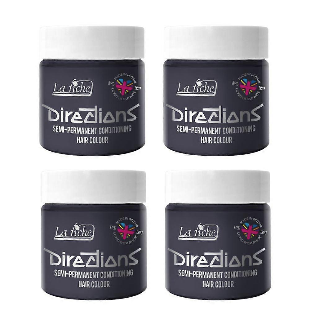 4 x La Riche Directions puolipysyvä hiusväri 100ml purkit - myrskyn harmaa