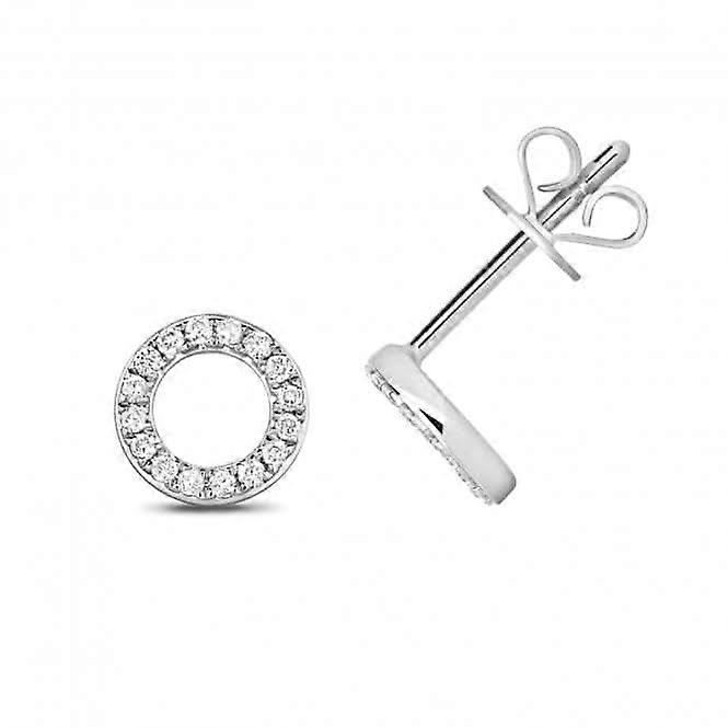 Diamond Circle Earring Stud Earrings ED312W