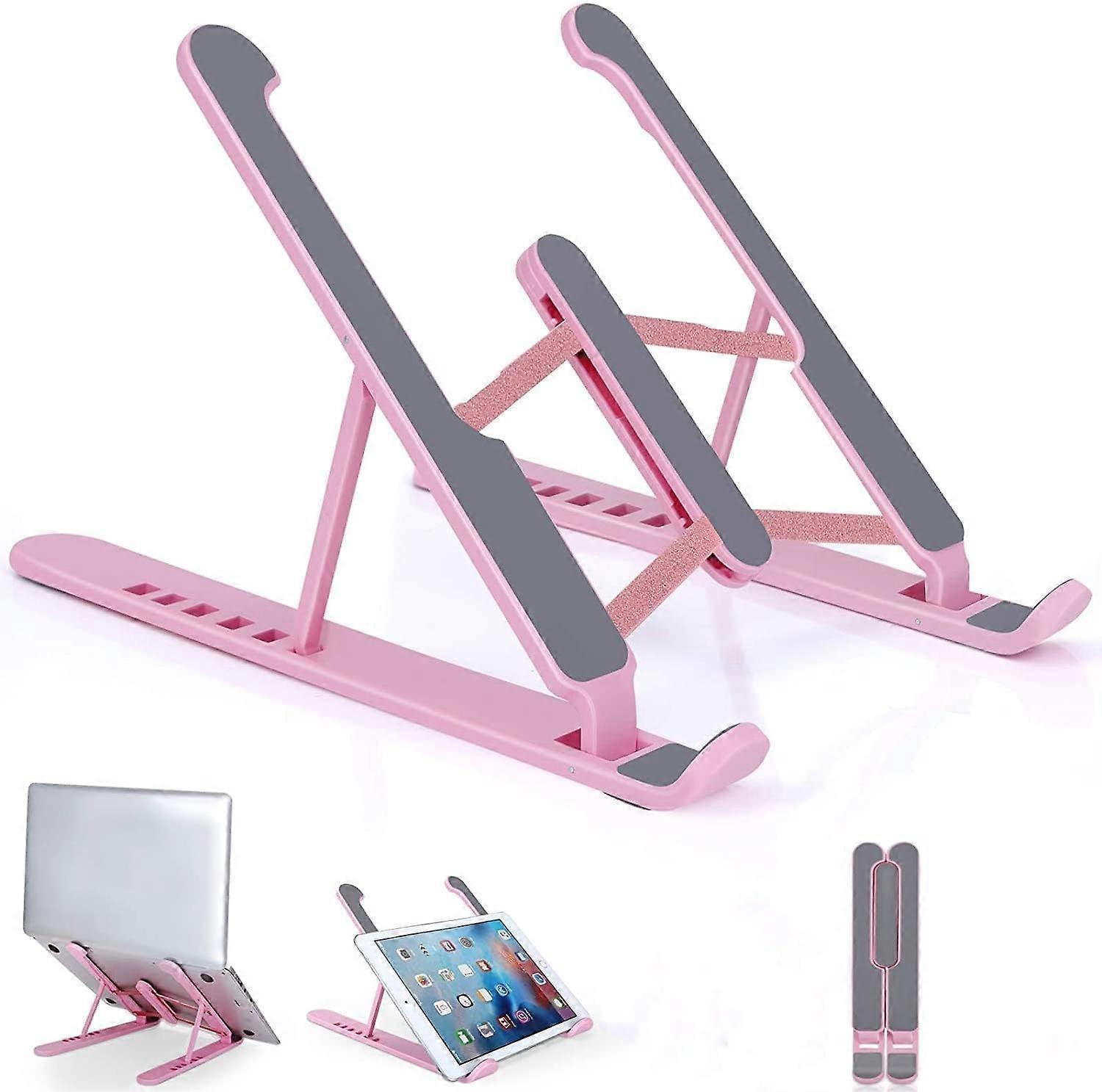 Adjustable Laptop Stand for Desk - Ergonomic, Foldable, Portable, Compatible with All Laptop Sizes, Aluminum Construction